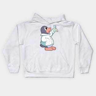 Mole as Scientist with Test tube Kids Hoodie